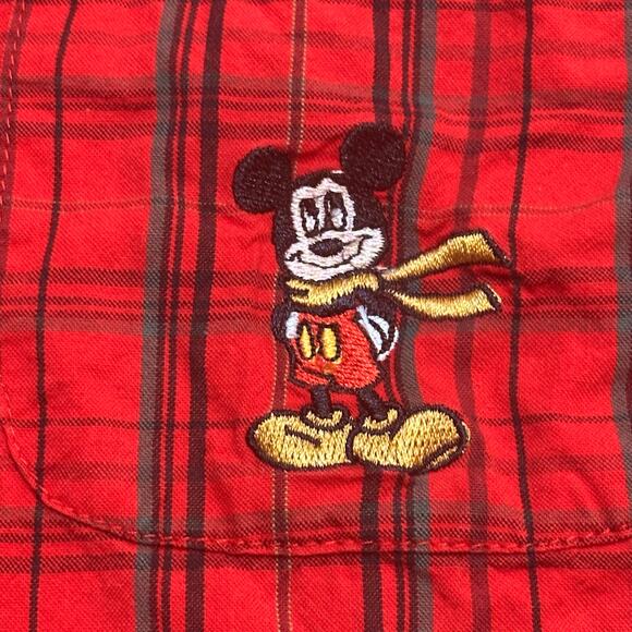 Disney Store Holiday Mickey Mouse Button Down Shirt sz M (7/8) - Picture 8 of 8